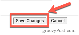 Guardar cambios en la configuración de Gmail