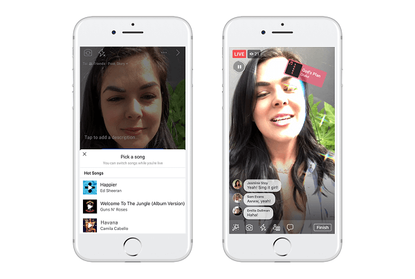 Facebook está probando Lip Sync Live, una nueva función diseñada para permitir a los usuarios elegir una canción popular y pretender cantarla en una transmisión de Facebook Live.