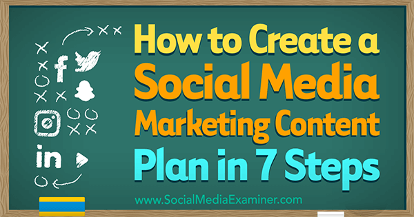 Cómo crear un plan de contenido de marketing en redes sociales en 7 pasos por Warren Knight en Social Media Examiner.