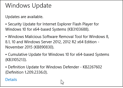 Actualización de Windows 10 KB3105213