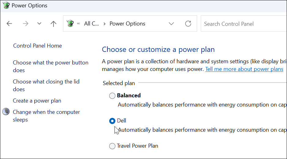 crear un plan de energía personalizado en Windows 11
