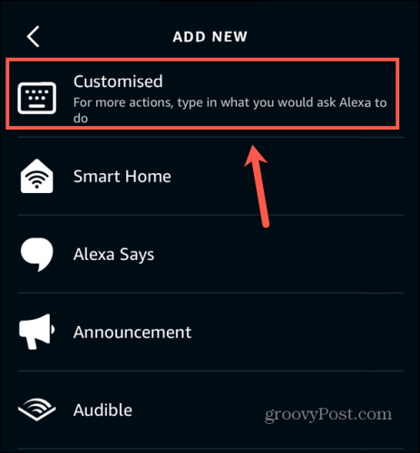 aplicación alexa personalizada