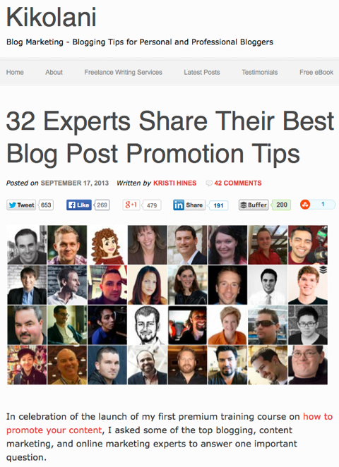 32 expertos comparten su mejor publicación de blog