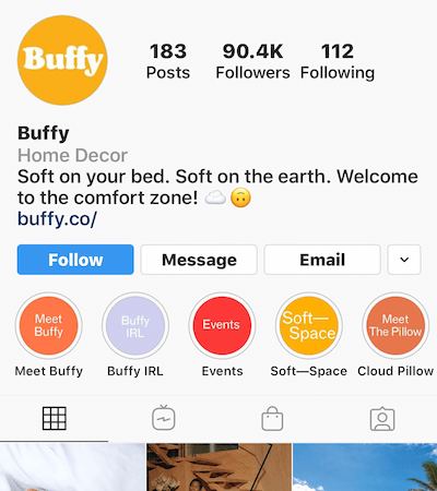 Instagram destaca álbumes en el perfil de Buffy