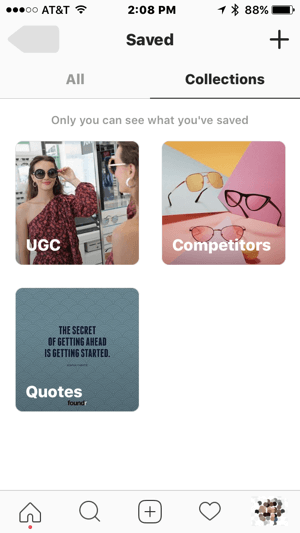 Crea colecciones que te ayuden a optimizar las tareas de marketing en Instagram.
