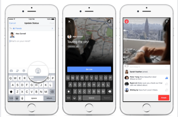 facebook expande video en vivo en iphone