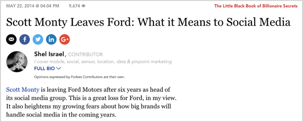 Scott Monty lideró la carga de las redes sociales para Ford.