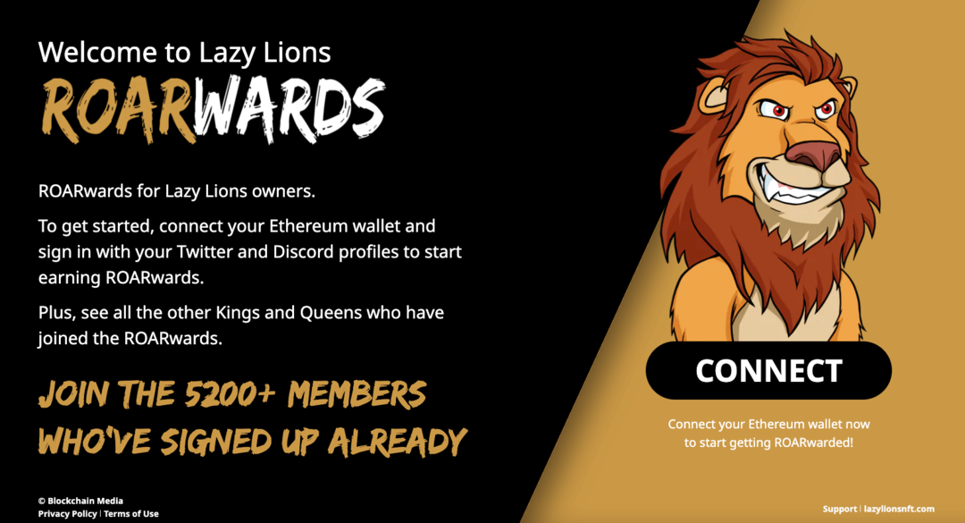 desarrollo-comunitario-lazy-lions-perfil-imagen-billetera-recompensas-ejemplo-2