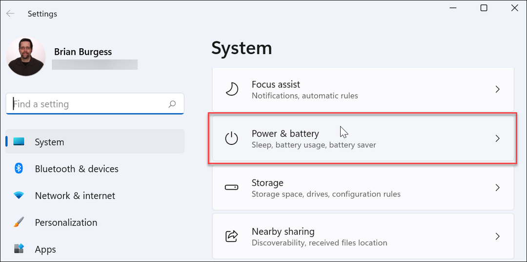 Configuración de energía y batería Windows 11