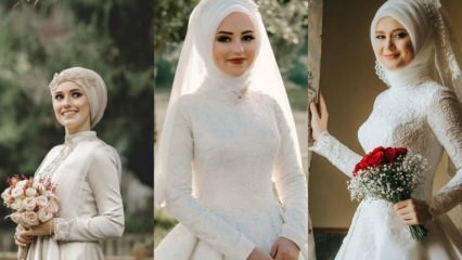 Modelos de diadema de novia en la moda hijab 2019 