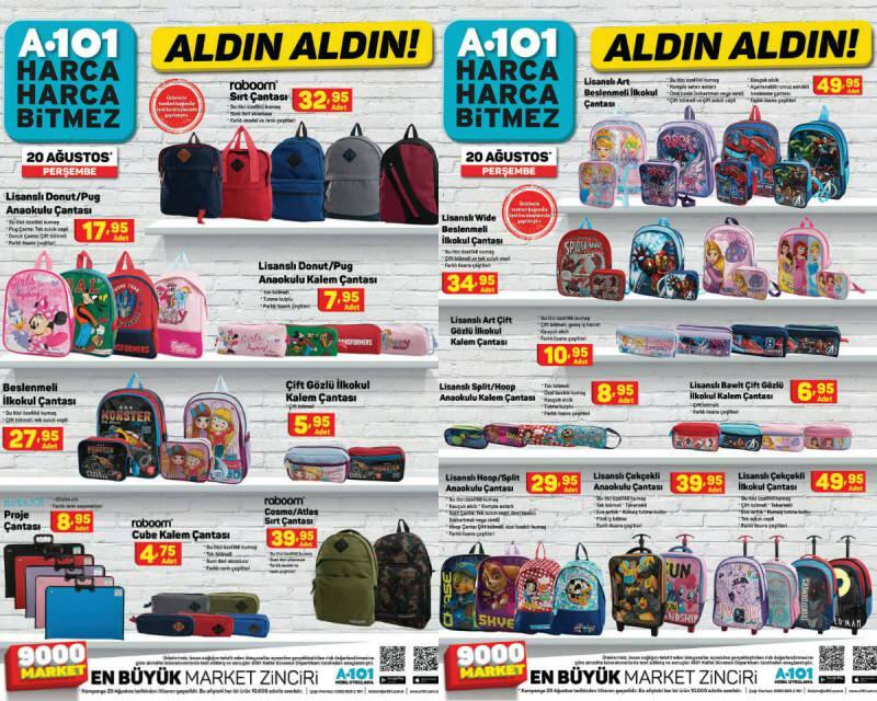 ¡La dirección más barata para productos escolares! A101 ¡El catálogo estrella de la semana fue lanzado el 20 de agosto!