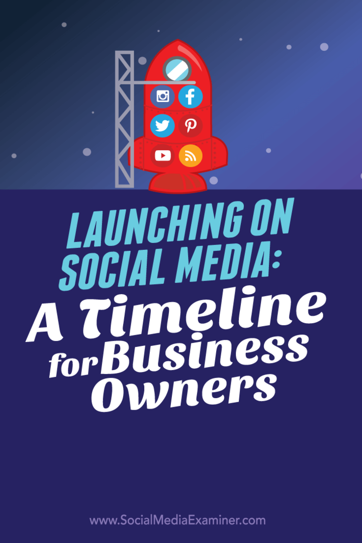 cronograma de lanzamiento social para propietarios de negocios
