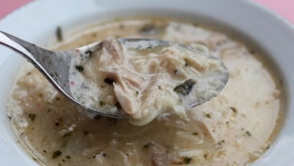 Receta de sopa de yogurt con fideos