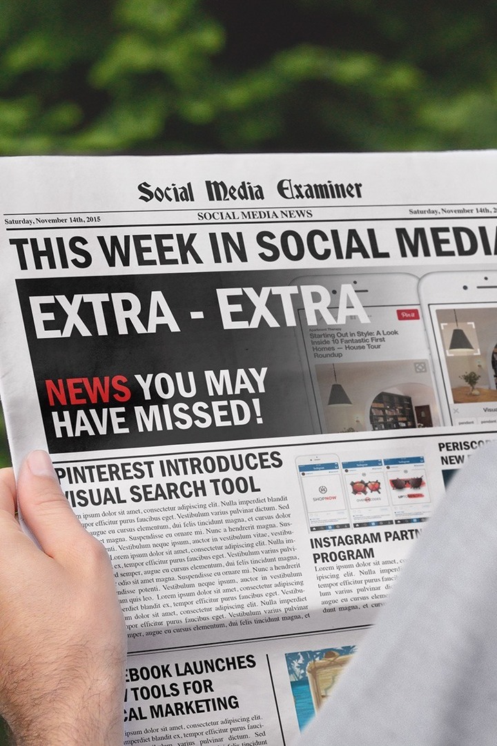 Pinterest lanza la búsqueda visual: esta semana en las redes sociales: examinador de redes sociales