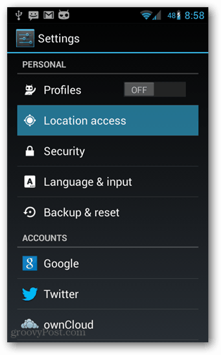Cómo desactivar el conocimiento de ubicación de Google en Android Mobile