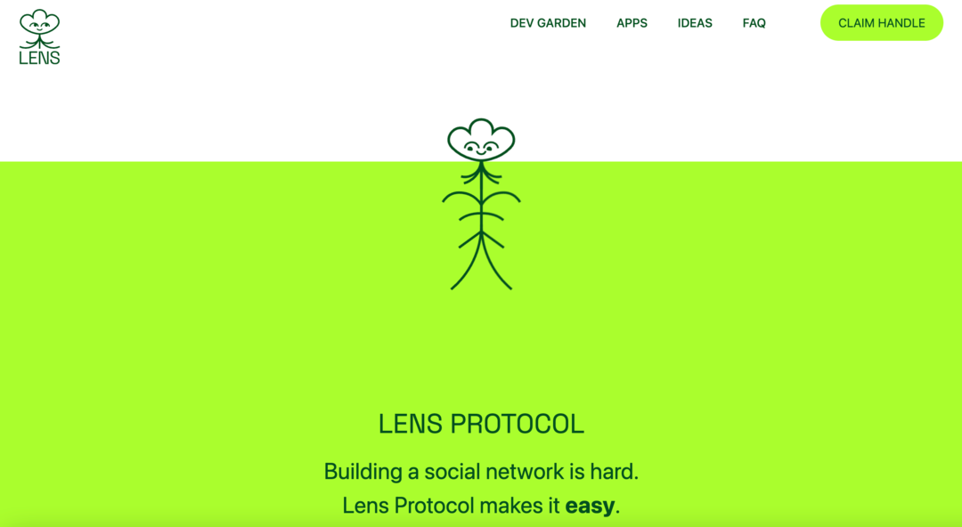 sitio web de protocolo de lente