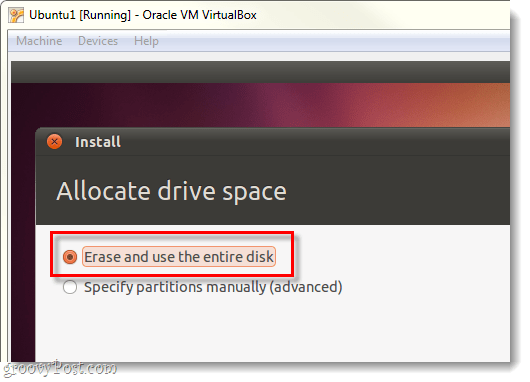 borrar y usar todo el disco para ubuntu