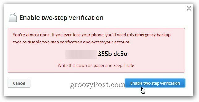 Cómo habilitar la verificación en dos pasos de Dropbox