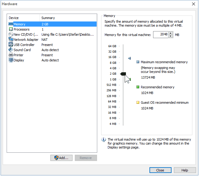 08 Memoria RAM para máquina virtual