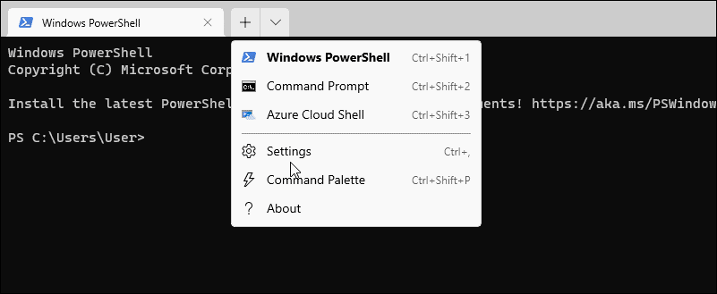 Configuración de terminal abre powershell como administrador en Windows 11