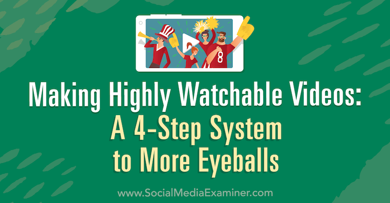 Creación de videos muy visibles: un sistema de 4 pasos para obtener más ojos por Matt Johnston en Social Media Examiner.