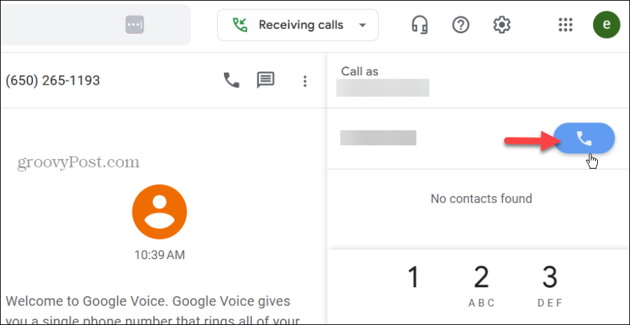 hacer llamadas Google Voice