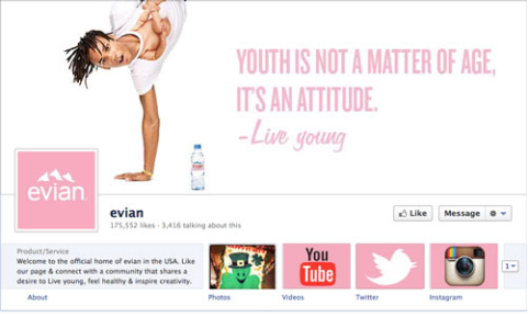 página de Evian