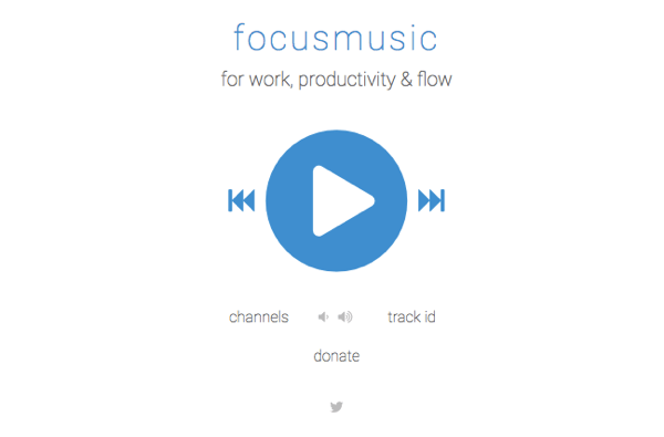Obtén música para concentrarte en FocusMusic.fm.
