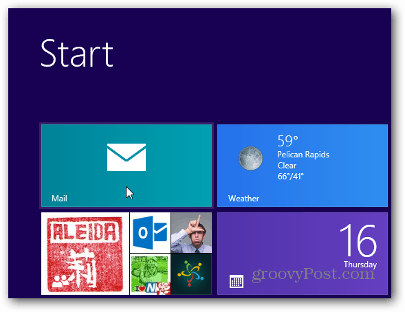 Inicie Windows 8 Mail Client