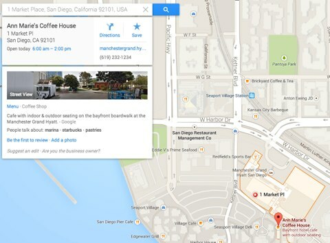 información empresarial de google maps