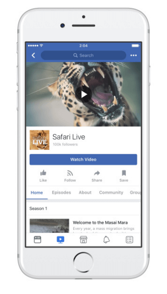 Facebook Show Pages facilita la creación y publicación de nuevos episodios para la pestaña Ver.